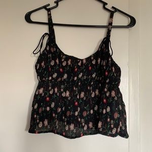 Floral Mesh Tank Top